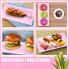 Pink 400 Pcs Small Rectangle Disposable Paper Plates