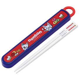 Skater ABS2AMAG-A Children's Chopsticks & Chopsticks Case Set, Antibacterial, Non-Tan, Made in Japan, 6.5 inches (16.5 cm)