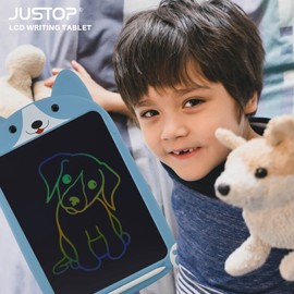 PUPPY LCD Writing Tablet, Large 10 Inch, Colorful Screen, Erasable Electronic Digital Drawing Pad Doodle Board With Stylus Pen, Gift for Kids Adults Home School Office (Blue)