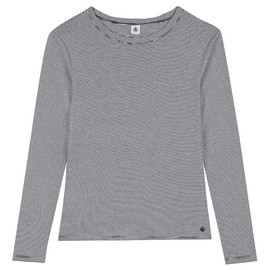 Petit Bateau Women's Iconic Organic Striped Long Sleeves Cotton Round Neck T-Shirt Sizes XXS-XL (X-Large)