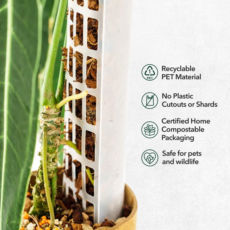 THICCLY V2 Large GrowPole - Stackable Plastic Moss Poles for