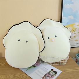 RVSdoi Oysters Throw Pillow - Ivory 19.6" Cute Oyster Floor Pillow, Plush Home Decorative Seating Cushion, Pacifier Style