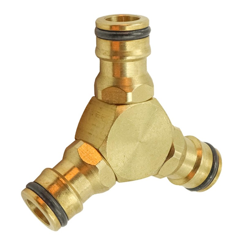 Laroal Y Splitter Hose Splitter 3 Way Brass Hose Quick