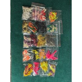 Unbranded 1.5" Tri-Color Tube Crappie Jigs 20 differn't colors -200 total pieces L-1