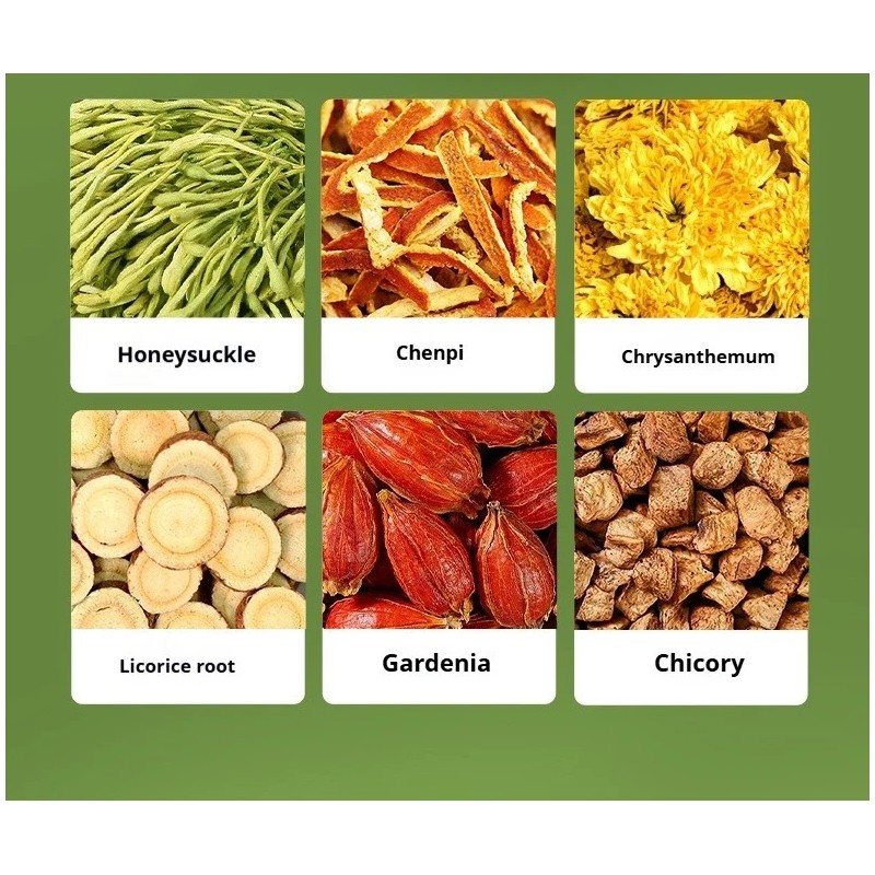 gudcoix Chicory and Gardenia Tea Bags for Kidneys, Herbal Tea