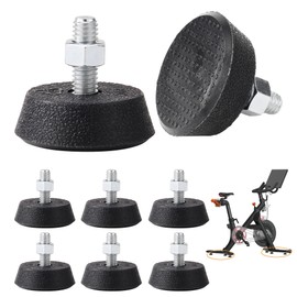 AQDD Excerise Bike Leveling Foot for Peloton Bike Replacement Parts, 3/8 in Stationary Bike Foot Screw Pad, Anti-Slip & Noise-Reducing (Black 8)