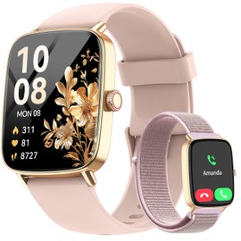 Reloj inteligente para mujer, reloj inteligente HD de 1.85 pulgadas, compatible con iPhoneSamsungAndroid (responder, hacer llamadas), más de 100...   
