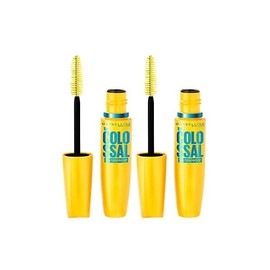 Maybelline Volum' Express The Colossal Waterproof Mascara Makeup, Volumizing No Clump Mascara, Glam Black, 0.31 Fl Oz (Pack of 2)