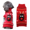 HRTTSY Christmas Dog Sweater Funny Ugly Xmas Cute Reindeer Puppy