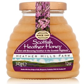 Heather Hills Farm Raw Scottish Heather Honey | Scotland Pure & Natural Wildflowers Honey | Unfiltered & Unpasteurized Golden Honey | 12 Oz (340g)