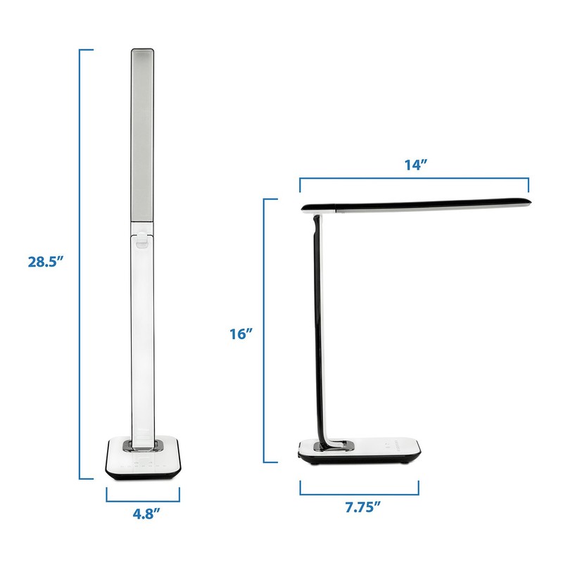 Turcom LED Desk Lamp With USB Charging Port Dimmable Touch