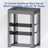10 inch 1U Server Rack Shelf, Ventilated rack-mounted cantilever tray