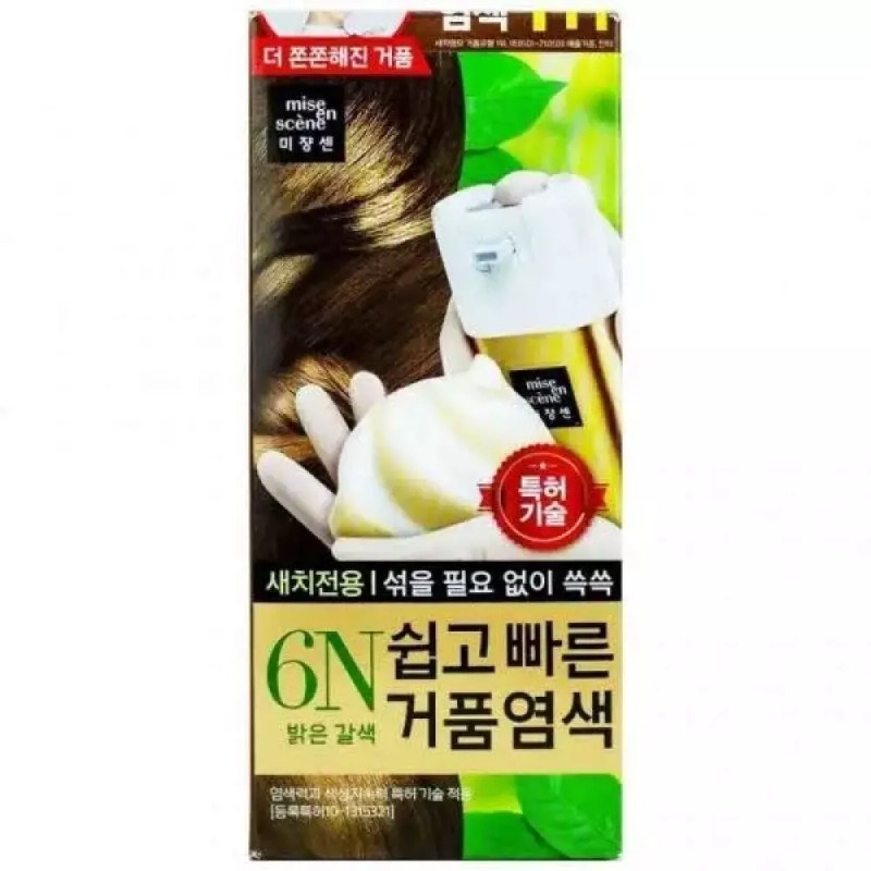 Miseonsen 미장센 거품염색 6N 밝은갈색 Missha Foam Hair Color 6N