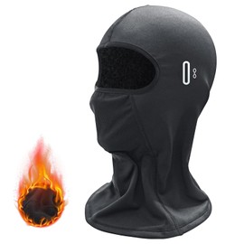 Cretassion Winter Balaclava for Men and Women, Windproof Thermal Balaclava Motorcycle Balaclava Ski Mask Bicycle Ski for Outdoor Sports, black