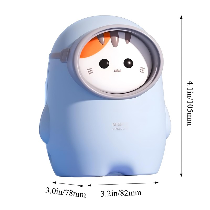 M&G Electric Pencil Sharpener, Portable Pencil Sharpener Cute Cat Design