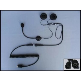 IMC MOTORCOM HS-B130P - 6 PIN HEADSET FOR OPEN FACE/MODULAR STYLE HELMETS