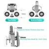 4 Pieces Shower Door Rollers Curved Shower Door Wheels 23mm