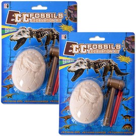 TE-Trend Archaeologists Set of 2 with Hammer & Chisel - Dinosaur Excavation Set for Adventurous Children - Children's Experiment Set - Toy Excavation for Curious Girls and Boys