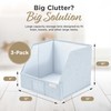 VIVIDECOR Trapezoid Storage Bins – 12"x12"x10"x 4" Closet Shelf Organizer