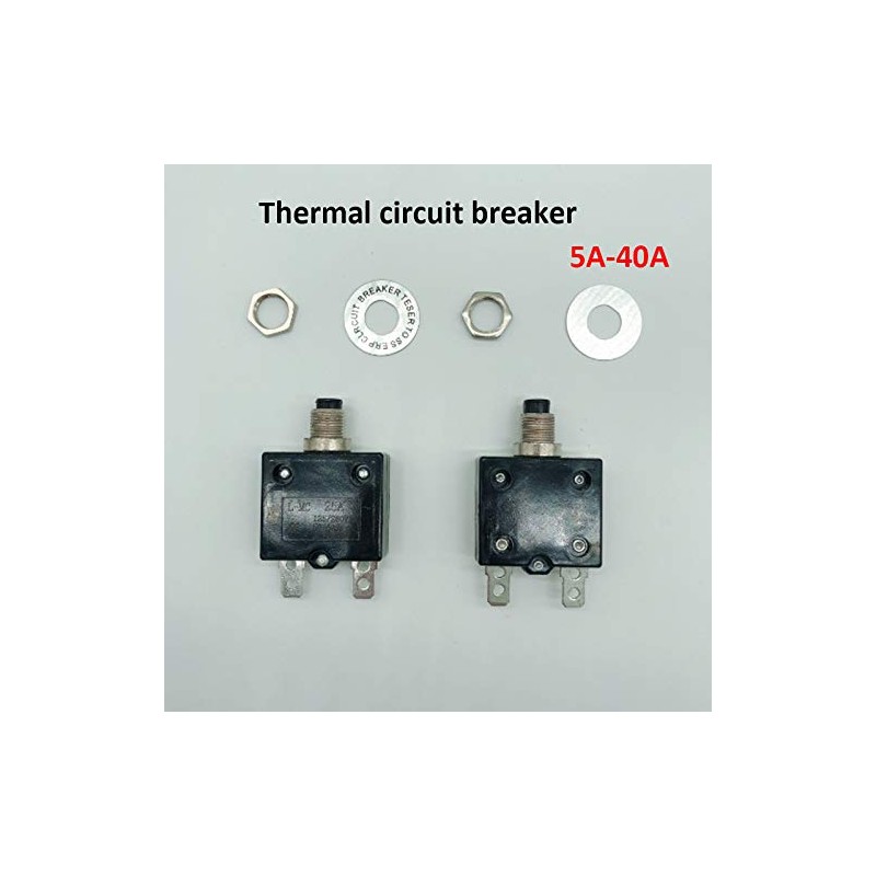 Thermal Circuit Breakers AC 125/250V Push Button Manual Reset Overload