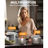 WantJoin 4QT Aluminum Pressure Cooker w/Release Valve & Multiple Protective