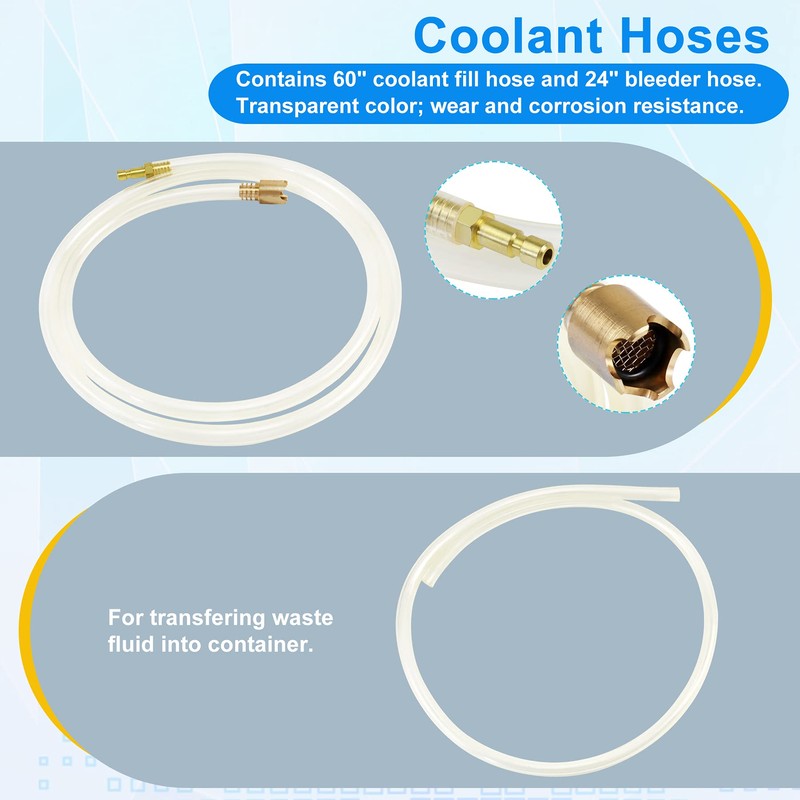 JoyFans Coolant Pressure Tester Kit, Cooling System Coolant Vacuum Refill