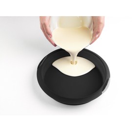Lékué Backform, rund, Silikon, schwarz, 24 cm