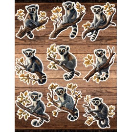 Unbranded Lemur in a Tree Die Cut Vinyl Stickers Scrapbooking Laptop Waterbottle