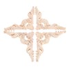 4Pcs Wood Carved Applique Decal Modern & European Handmade for