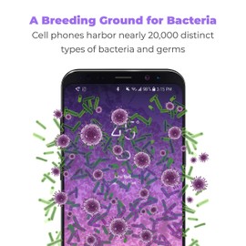 Homedics UV Clean Phone Sanitizer, Portable Fast Germ Sterilizer & UVC Light Disinfectant for Cell Phone, Makeup Tools, Credit Cards, Keys, Glasses, Kills up to 99.9% of Bacteria & Viruses, Red