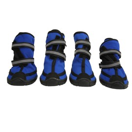4Pcs Dog Boots Waterproof Prevent Slipping Reflective Large Dog Winter Snow Rain Shoes Paw Protector for Outdoor M