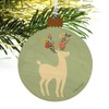 GRAPHICS & MORE Deer and Flowers Wood Christmas Tree Holiday
