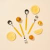 Lia Color Tea Spoon Fork 4-Piece Set Black / 리아