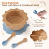 Bamboo Suction Plates Bowls Set for Baby Toddler - Includes