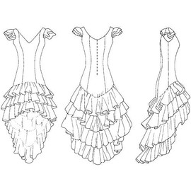 Folkwear Flamenco Dress and Practice Skirt #140 Sewing Pattern (Pattern Only)