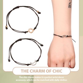 GNHG 2 Handgefertigte Passende Armbänder Freundschaftsarmband, Pärchen Armband, Damen Schwester Abschlusspaar Beste Freundin Geburtstagsgeschenk