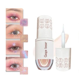 Gege Bear Starry Liquid Eyeshadow, 0.16 oz (4 g), Liquid Eyeshadow (02#Peach Gold)