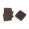 4PC Square Genuine Leather Coasters Tan