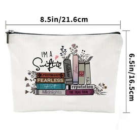 CoCoCherry Music Lover Cosmetic Bag Singer Fans Gift, You are Braver Stronger Smarter Than You Think, Makeup Zipper Pouch Bag for Women Girls,Singer's Merchandise, Gifts for Women Friends（Design）