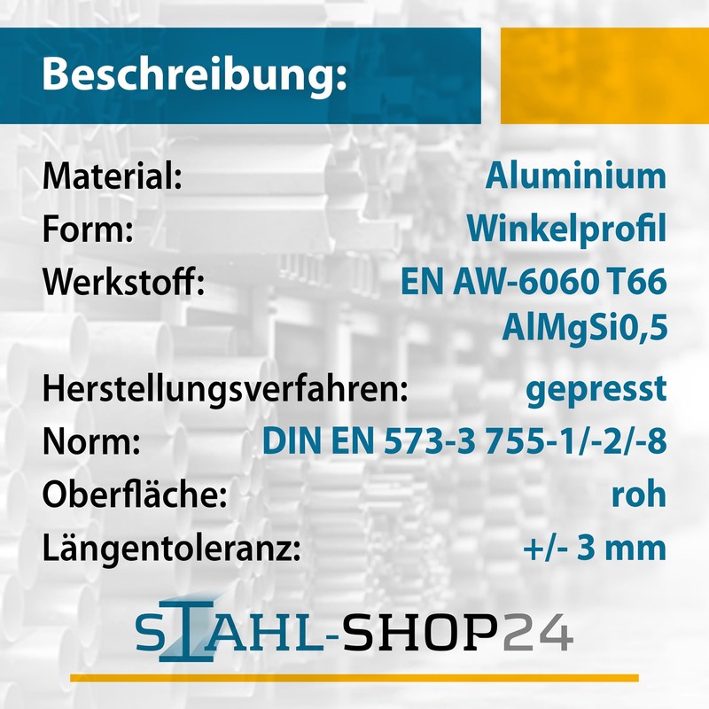 Stahl-Shop24 Aluminium L-Profile 20 x 10 x 2 mm, 1000