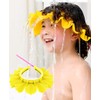 Baby Shower Cap Silicone Bathing Hat, Adjustable Shower Cap Kids,