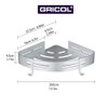 Gricol Shower Shelf No Drilling Space Aluminium with 2 Hooks