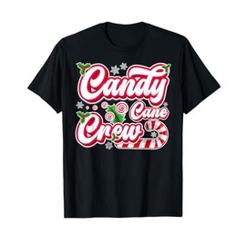 Candy Cane Crew Matching Family Group Candy Lover Pajamas T-Shirt