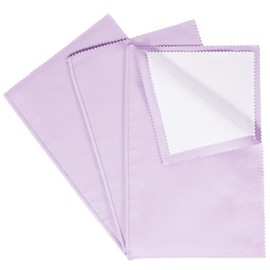 CATIFLIN 3PCS Purple Silver Polishing Cloths, 10"x12" Jewelry Cleaning Cloths for Gold, Silver, Platinum, Watch, Coin, Tarnish Remover, Reusable & Streak for Jewelry Lovers