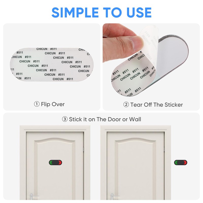 Operitacx Sliding Door Sign Empty Room Display Plate Privacy Sign