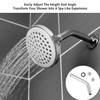 Stainless Steel Curved Forward Universal Handheld Shower Replacement Shower Extension