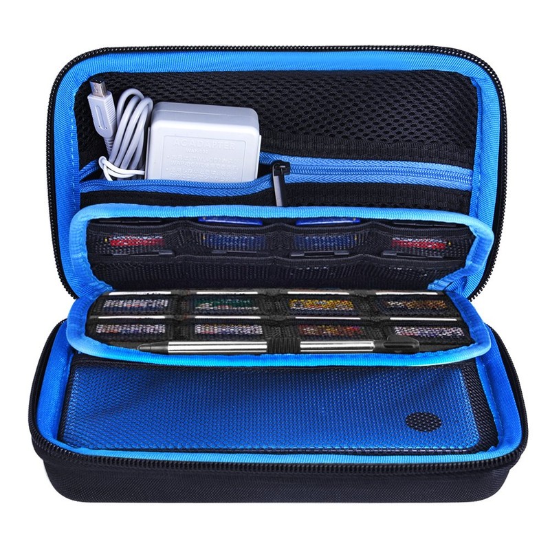 AUSTOR Hard Carrying Case for New 3DS XL Black/Blue, Blue