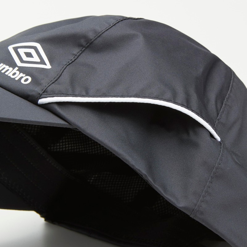 Umbro UF5SCP01U Waterproof Cap, Retroreflective, Ventilation, Rain, Practice, Moving,, BK