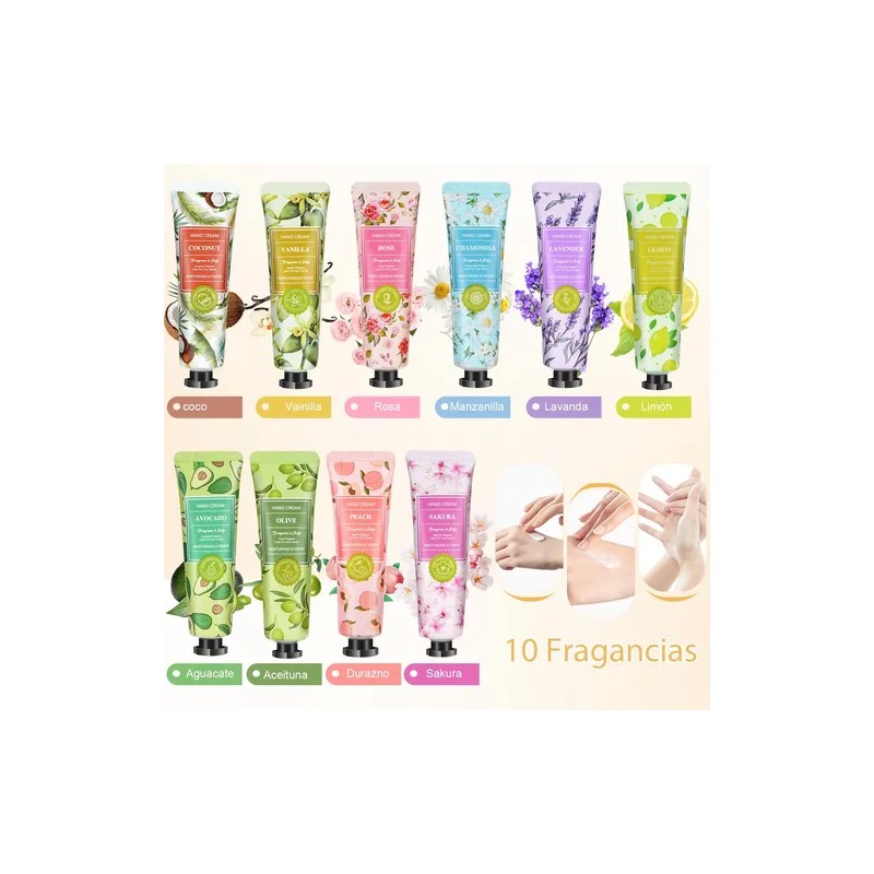 10pcs Cajas Regalo Crema Manos Mayoreo Hidratante