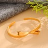 LUREME Golden Bowknot Bowtie Open Bangle Cuff Bracelets for Women(bl003590)
